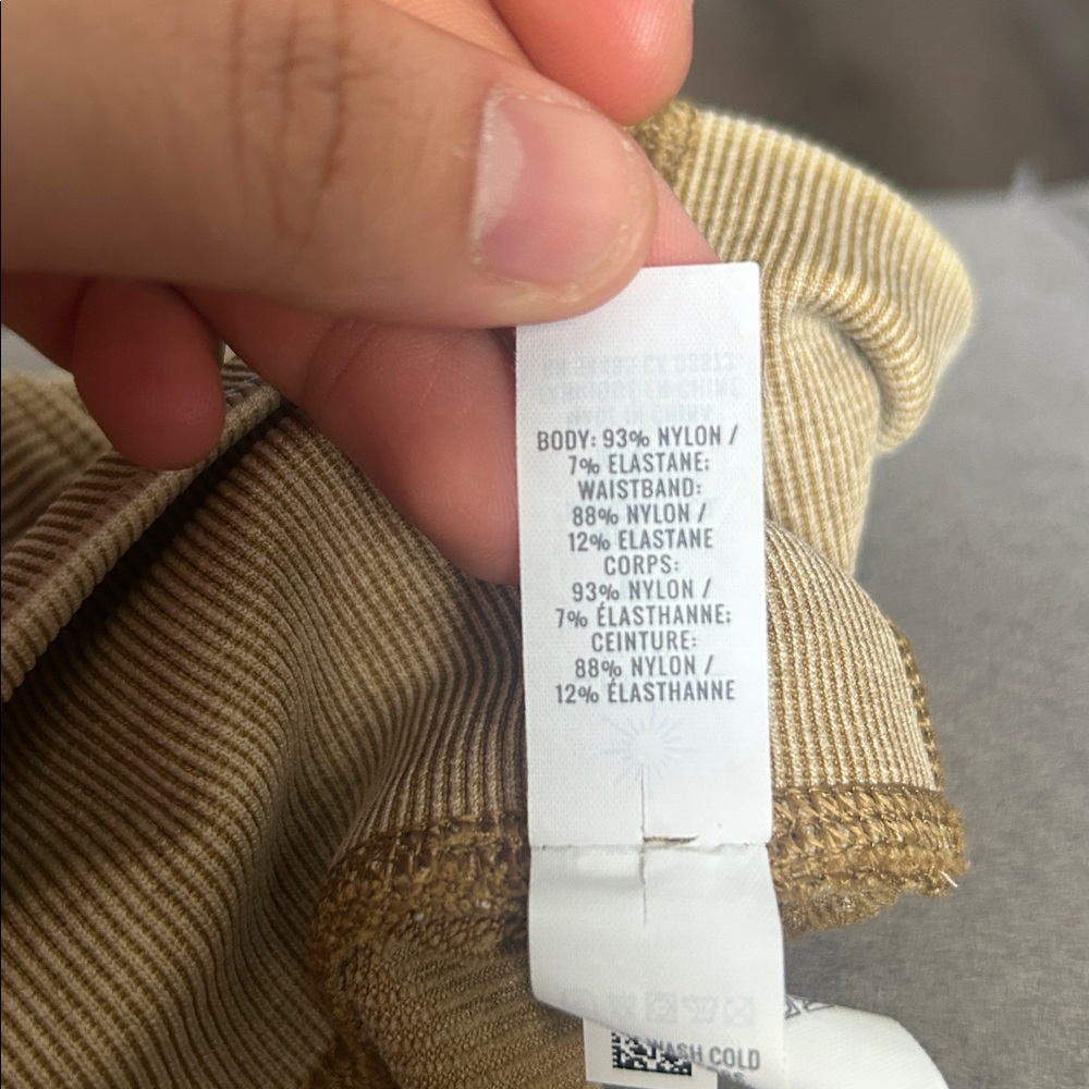 Aerie Offline Mustard Yellow Ribbed Seamless 7/8 Legging High Rise Sz M - Picture 6 of 7